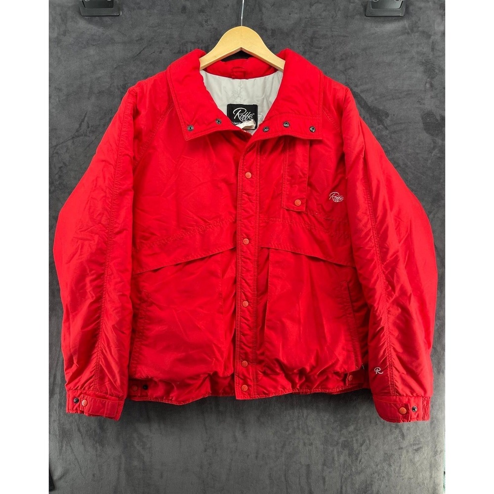 Vintage Robbe Mens Incline Ski Jacket Red Large Made in USA Insulated Puffer